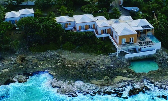Estate La Vallee Villa | Vista al mar Jugar Piscina privada frente al mar Villa y piscina de marea natural Cane Bay Beach