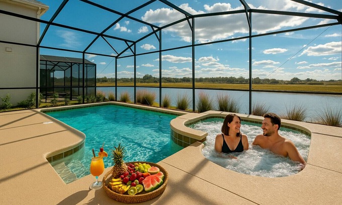 Kissimmee Apartamento | Private Heated Pool~Water View~Resort Fun~Near Disney