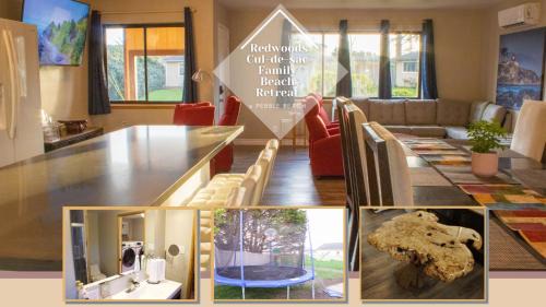 Crescent City Casa | Private Home - Playground, Jumping Mat, BBQ, Darts, Firepit, Gazebo, 4 Smart TVs, White Cotton Bedding, - The Redwood Cul-De Sac Beach Retreat