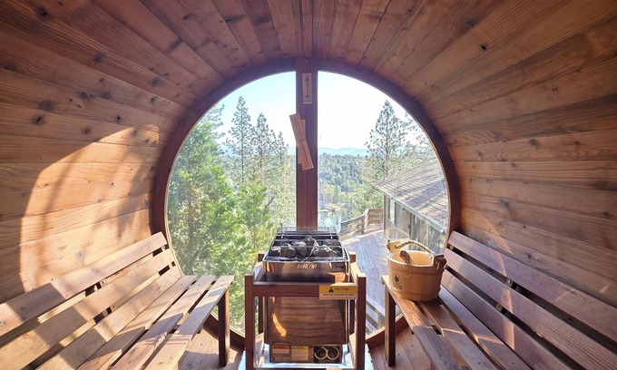 Groveland Casa | Private Lakeview Yosemite House El Capitan - Panoramic Sauna, HotTub, WiFi & AC