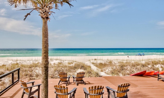 Panama City Beach Casa | Private Luxury Ocean Front 4BR/4BA Home PCB - Walk to Pier Park - Pet Friendly!