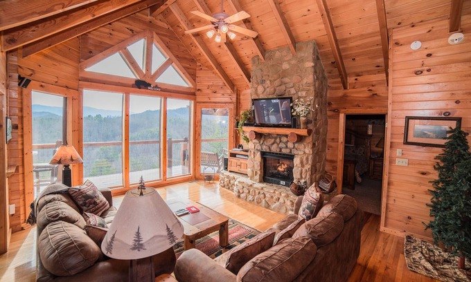 Gatlinburg - Pigeon Forge Cabina | Vistas Privado-panorámicas de las montañas Great Smoky Mountain Air-LIBRE