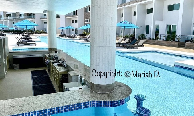 San Pedro Condominio | PRIVATE PENTHOUSE VIEWS on the TOP/5th FLOOR!! 2 Bedroom Condo at SUNSET CARIBE!