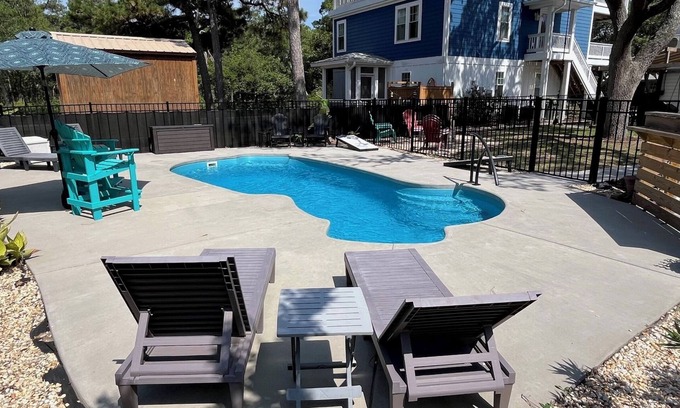 Kure Beach Casa | **PRIVATE POOL** 1 Block to Beach