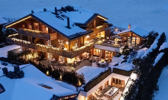 Saanenmöser Chalet De Esquí | Piscina privada y spa Chalet con impresionantes vistas