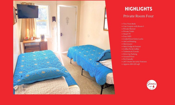 Dunlap Apartamento | Private Room #4: Two Twin Beds / Private Bath