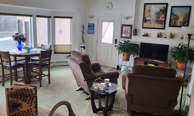 Old Seward - Oceanview Casa | Private suite in an Owner occupied home with views of the Chugach Mountains.