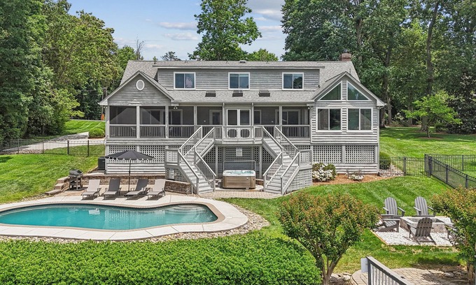 Westport Casa | Private Waterfront Home with heated pool, firepit, kayaks, game room and much more!