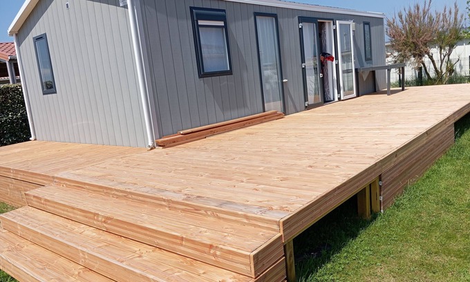 Grandcamp-Maisy Casa | Proche des Plages du Débarquement . Mobil-home Neuf au Bord de mer