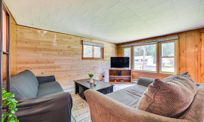 Prudenville Casa | Prudenville Family Home with Game Room and Fire Pit!