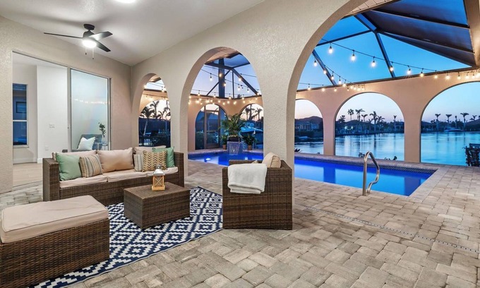 Punta Gorda Casa | Punta Gorda Isles Vacation Home with Private Pool, Office, Canal w Dock