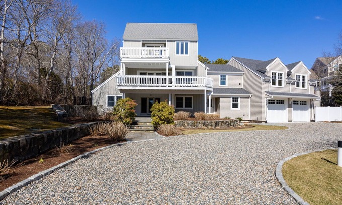Mashpee Casa | Quaint Beach House with AC, Pool, Hot tub area, Fire Pit, and Ocean Views