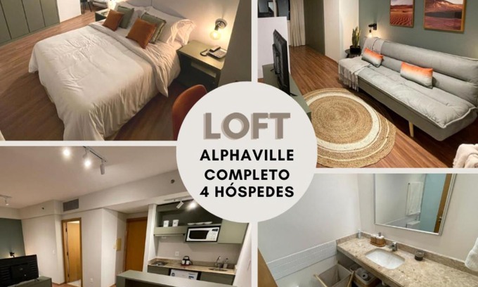 Alphaville Industrial Apartamento | Quarto Hotel no coração de Alphaville Piscina e Academia