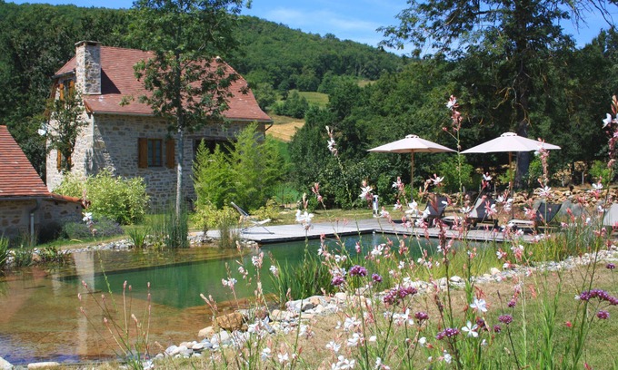 Frontenac Cabaña | Casa rural Quercy, encanto contemporáneo, gran confort, jardín con piscina natural.