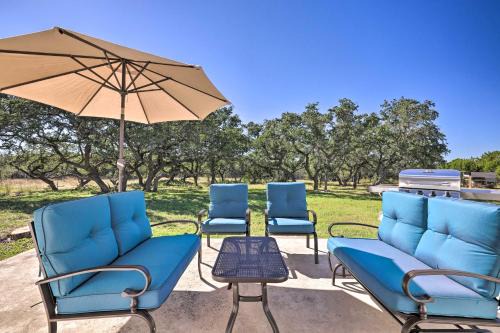 Fischer Casa | Quiet Haven with Hot Tub, 4 Mi to Canyon Lake!