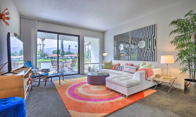 Rancho Mirage Condominio | Rancho Mirage Condo en Fairway w / Resort comodidades!