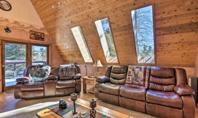 Angel Fire Casa | Raven’s Nest Cabin with Glowing Bocce Ball Court