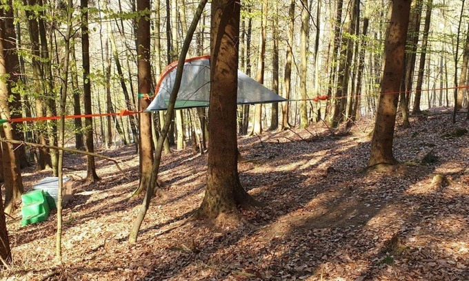 Solling Apartamento | Red fir tree tent - Baumhaushotel Solling