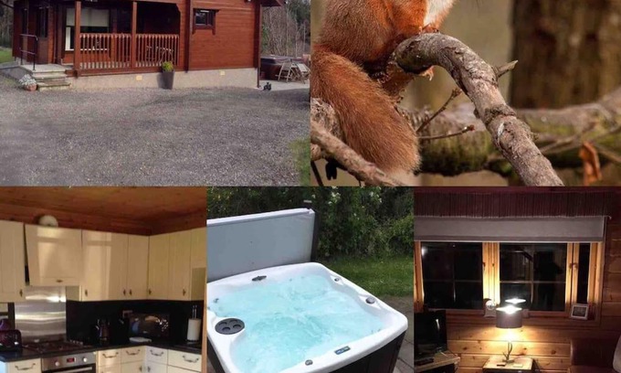 Keith Chalet De Esquí | Red Squirrel log cabin with hot tub