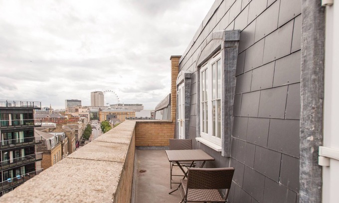 Waterloo Apartamento | Waterloo, Apartamento con balcón | Mirando el ojo de Londres