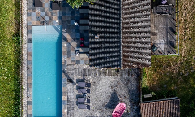 Mareuil en Perigord Casa | Propiedad refinada 6/15 p. 40 Ha climatizada Pool House & Grangechevaux