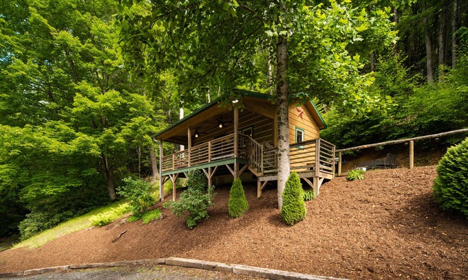 Deep Gap Cabina | Relaxing cabin getaway only minutes from the Blue Ridge Parkway. Pet friendly!