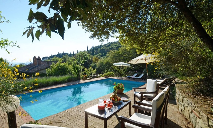 Passignano sul Trasimeno Villa | Renovated medieval-style stone dream villa saltwater pool stunning lake view