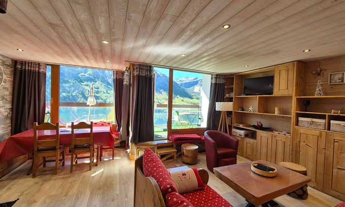 Tignes le Lac Apartamento | Apartamento renovado cerca de las pistas con balcón