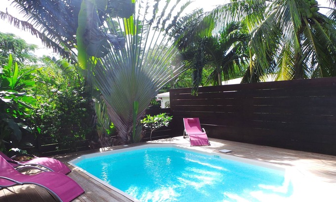 Deshaies Cabaña | Rental *** Swimming pool - Sea view - Air conditioning 2 min from Plage Leroux.