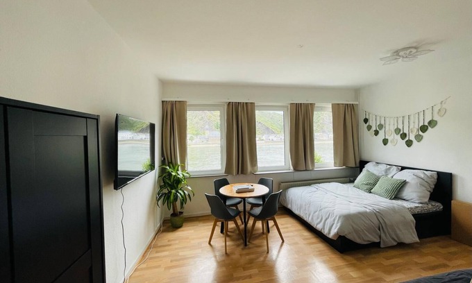 Sankt Goar Apartamento | Rheinromantik mit Blick auf die Burg Katz, bis 4P