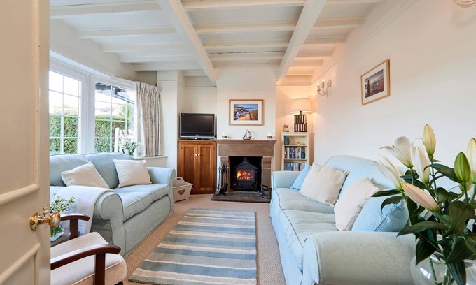 Sandsend Cabaña | RIGG COTTAGE, admite mascotas, con fuego abierto en Whitby, Ref 1015758