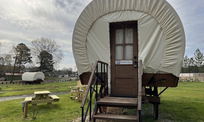 Lillington Casa | River-Front Wagon Glamping- The Dogwood