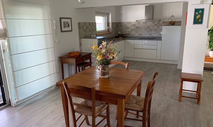Ragogna Apartamento | Casa fluvial rodeada de vegetación.