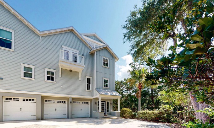 St. Marys Casa | Riverfront, dog-friendly townhome with fireplace, balcony & shared dock