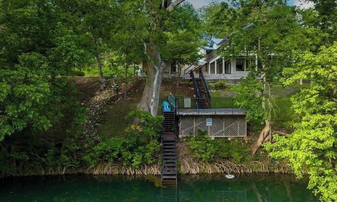 Canyon Lake Casa | Stunning Riverfront View with Outdoor Fireplace!
