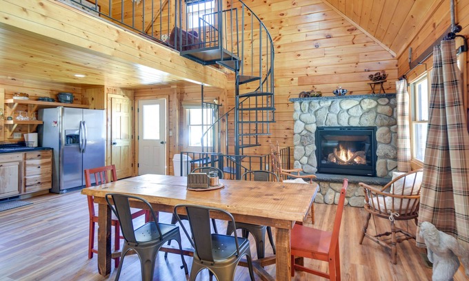 Groton Cabina | Riverfront Rumney Vacation Rental w/ Fire Pit!