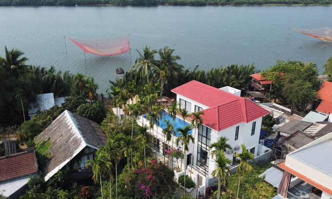 Cam Thanh Villa | Retiro junto al río: piscina infinita y sauna de lujo en una villa privada