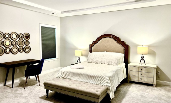 Kipling Casa | Rm 4: Elegant Master's Bedroom with Ensuite Full Bath