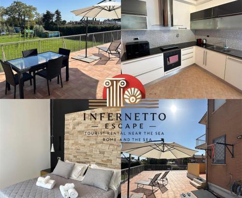 Zona XXX Castel Fusano Apartamento | Roma Infernetto Escape apt 4 guest 1bedr 280mq terrace