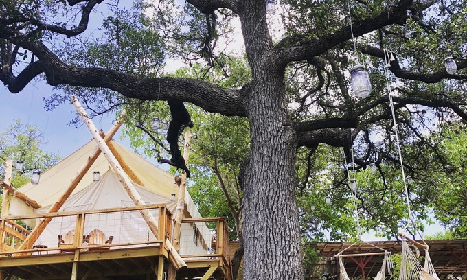 Spicewood Cama Y Desayuno | The Firefly Room (Tienda Safari de lujo)