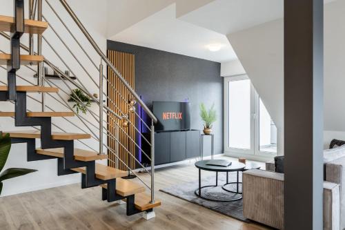 Rheda-Wiedenbruck Apartamento | Roof-Suite 02 I Aufzug I BBQ I WiFi I Balkon I TV
