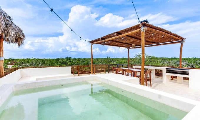 Tulum Apartamento | Roof Terrace Lounge, Private Balcony, Splash Pool