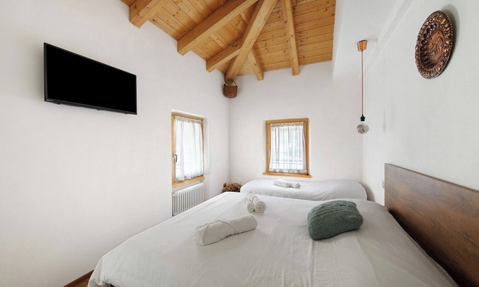 Pieve di Cadore Apartamento | Habitación '3- Nene Lidia' con terraza compartida, jardín privado y Wi-Fi
