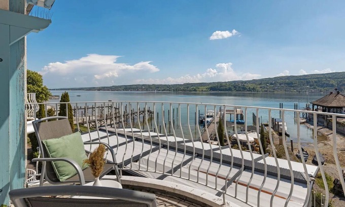 Reichenau Apartamento | Habitación 'Mit Seeblick Und Balkon' con vistas al lago, terraza compartida y Wi-Fi