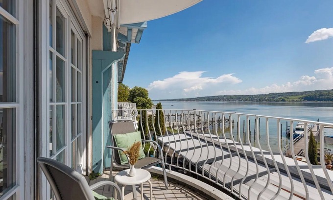 Reichenau Apartamento | Habitación 'Mit Seeblick Und Balkon' con vistas al lago, terraza compartida y Wi-Fi