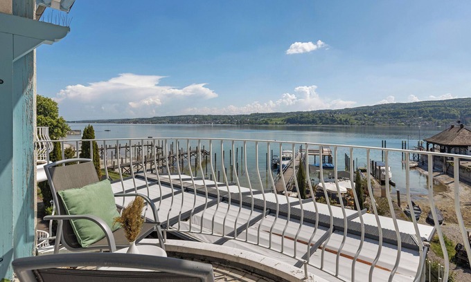 Reichenau Apartamento | Habitación 'Mit Seeblick Und Balkon' con vistas al lago, terraza compartida y Wi-Fi