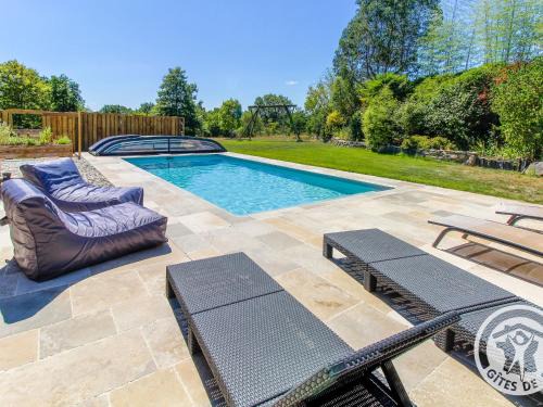 Saint-Hilaire-du-Bois Casa | Roulotte climatisée avec piscine et jardin - FR-1-622-54