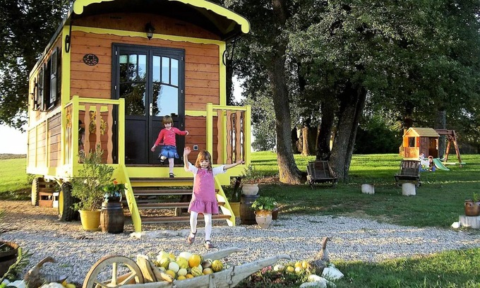 Pauilhac Cabina | El Domaine des Cadets de Gascogne - Roulotte 1 Habitación 4 personas