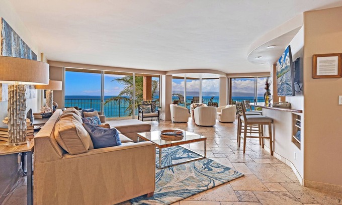 Kahana Condominio | Royal Kahana 610 by Gather: Stunning Oceanfront Condo w/ Wraparound Lanai & Pool