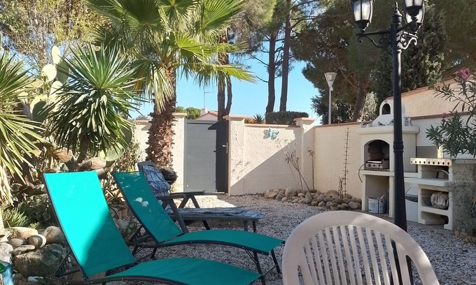 Saint-Cyprien Plage Villa | ALQUILER HERMOSO * PLAYA PARA CORRER Y CAMINAR * jardín cerrado * CLIM * WIFFI * ESTACIONAMIENTO *